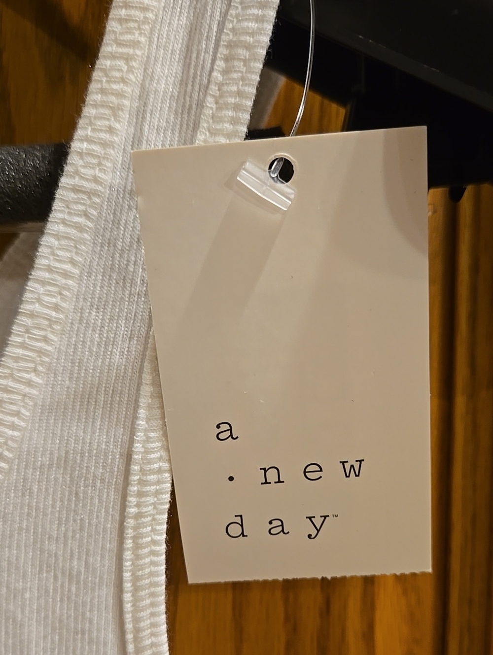 a new day White Ribbed Scoop Neck Tank Top Shirt Small New Target - Picture 8 of 14